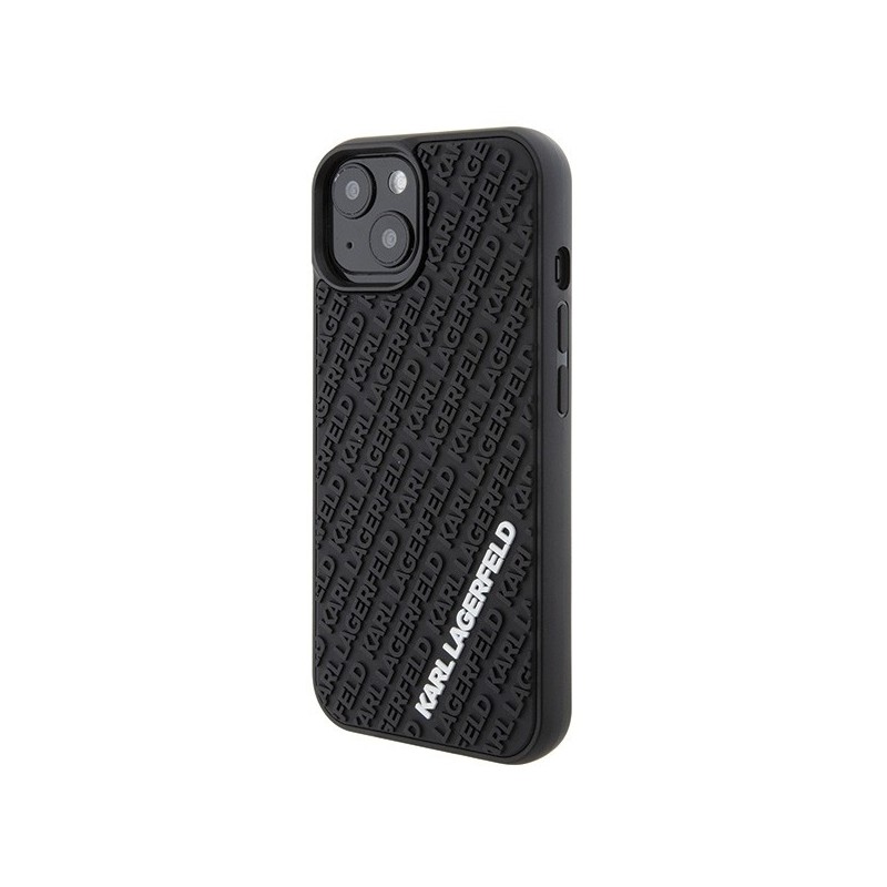 Karl Lagerfeld 3D Rubber Multi Logo case for iPhone 15 - black|mobilo.lv