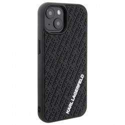 Karl Lagerfeld 3D Rubber Multi Logo case for iPhone 15 - black | mobilo.lv