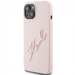 Karl Lagerfeld Silicone Karl Script case for iPhone 15 - pink