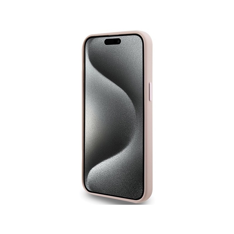 Karl Lagerfeld Silicone Choupette Metal Pin case for iPhone 15 Pro Max - pink | mobilo.lv