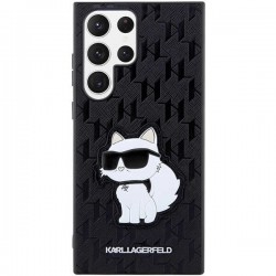Karl Lagerfeld KLHCS23LSAKLHCPK S23 Ultra S918 hardcase black/black Saffiano Monogram Choupette | mobilo.lv