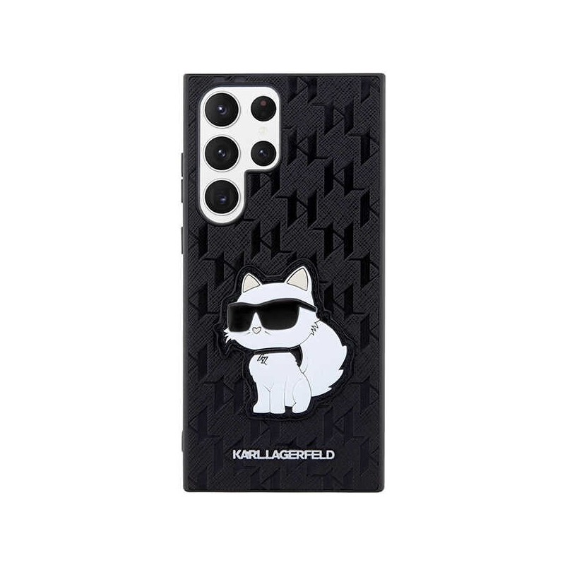 Karl Lagerfeld KLHCS23LSAKLHCPK S23 Ultra S918 hardcase black/black Saffiano Monogram Choupette | mobilo.lv