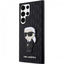 Karl Lagerfeld KLHCS23LSAKLHKPK S23 Ultra S918 hardcase black/black Saffiano Monogram Ikonik | mobilo.lv
