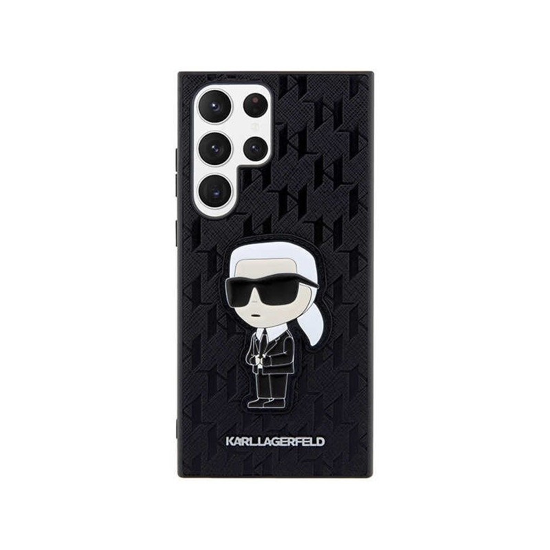Karl Lagerfeld KLHCS23LSAKLHKPK S23 Ultra S918 hardcase black/black Saffiano Monogram Ikonik | mobilo.lv