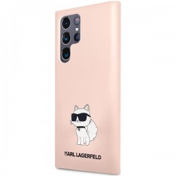 Karl Lagerfeld KLHCS23LSNCHBCP S23 Ultra S918 hardcase pink/pink Silicone Choupette | mobilo.lv