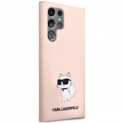 Karl Lagerfeld KLHCS23LSNCHBCP S23 Ultra S918 hardcase pink/pink Silicone Choupette | mobilo.lv