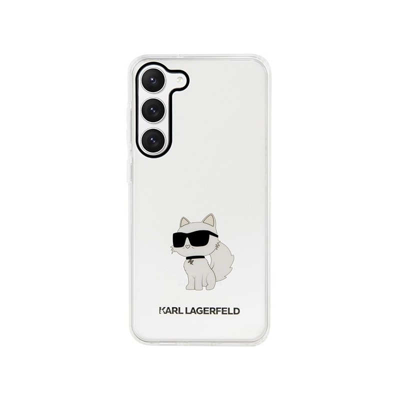 Karl Lagerfeld KLHCS23MHNCHTCT S23+ S916 transparent hardcase Ikonik Choupette | mobilo.lv