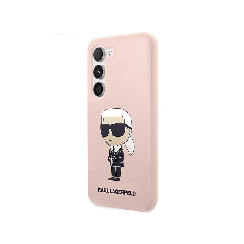 Karl Lagerfeld KLHCS23MSNIKBCP S23+ S916 hardcase pink/pink Silicone Ikonik | mobilo.lv