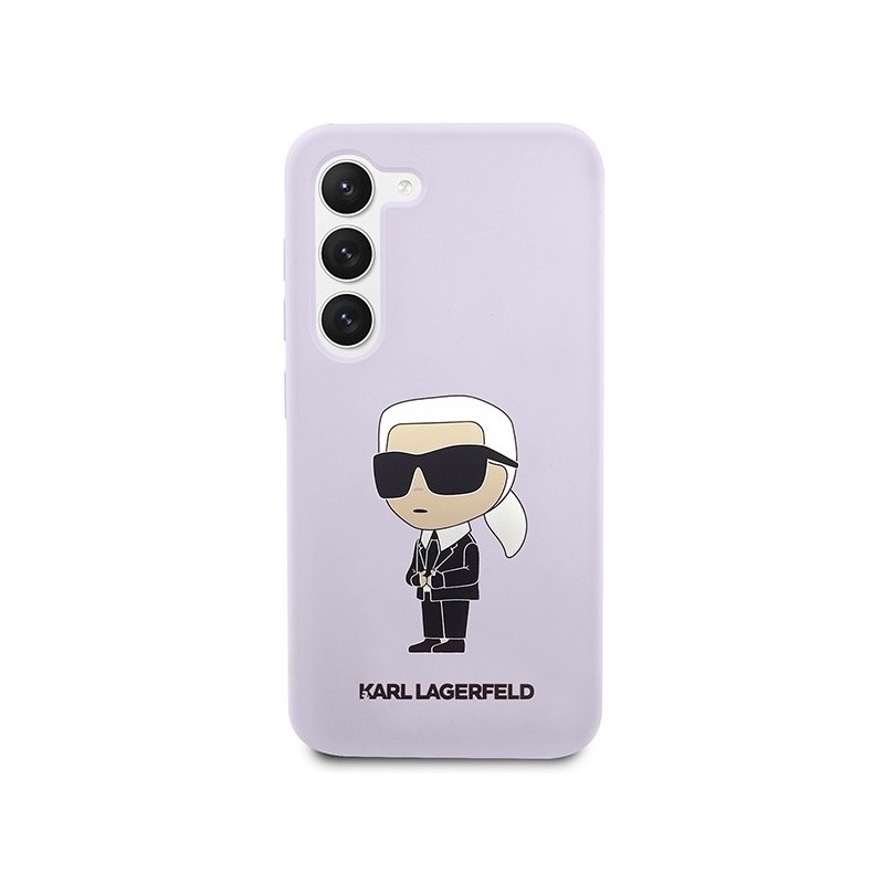 Karl Lagerfeld KLHCS23MSNIKBCU S23+ S916 hardcase purple/purple Silicone Ikonik | mobilo.lv