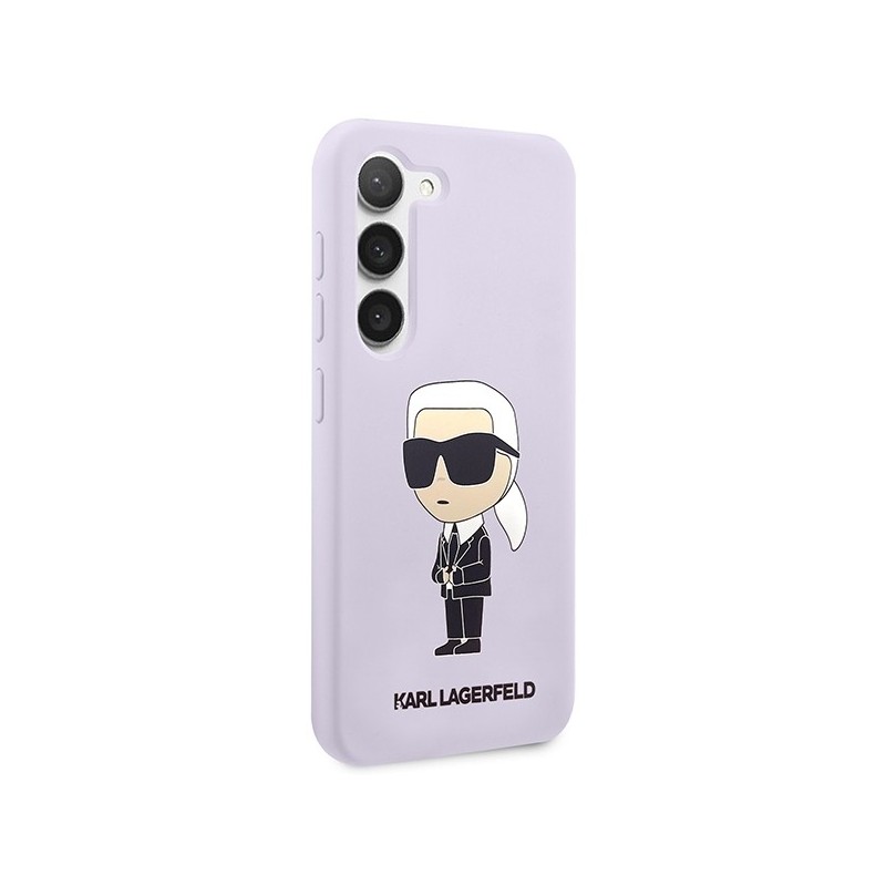 Karl Lagerfeld KLHCS23MSNIKBCU S23+ S916 hardcase purple/purple Silicone Ikonik | mobilo.lv