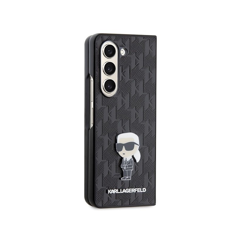 Karl Lagerfeld Saffiano Monogram Ikonik Pin case for Samsung Galaxy Z Fold 5 - black | mobilo.lv