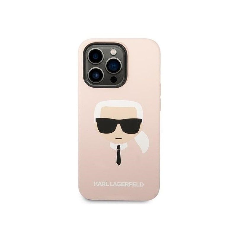 Karl Lagerfeld KLHMP14LSLKHLP iPhone 14 Pro 6.1 "hardcase light pink / light pink Silicone Karl`s Head Magsafe | mobilo.lv
