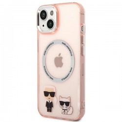 Karl Lagerfeld KLHMP14MHKCP iPhone 14 Plus 6.7 "hardcase pink / pink Karl & Choupette Aluminum Magsafe | mobilo.lv