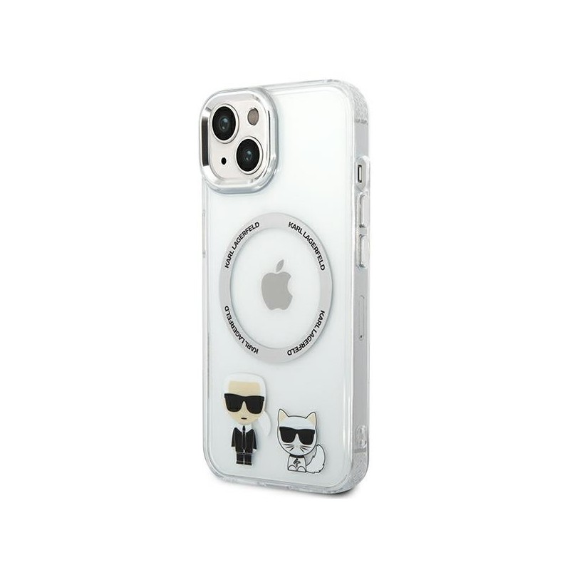 Karl Lagerfeld KLHMP14MHKCT iPhone 14 Plus 6.7 "hardcase transparent / transparent Karl & Choupette Aluminum Magsafe | mobilo.lv