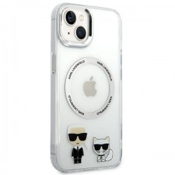 Karl Lagerfeld KLHMP14MHKCT iPhone 14 Plus 6.7 "hardcase transparent / transparent Karl & Choupette Aluminum Magsafe | mobilo.lv