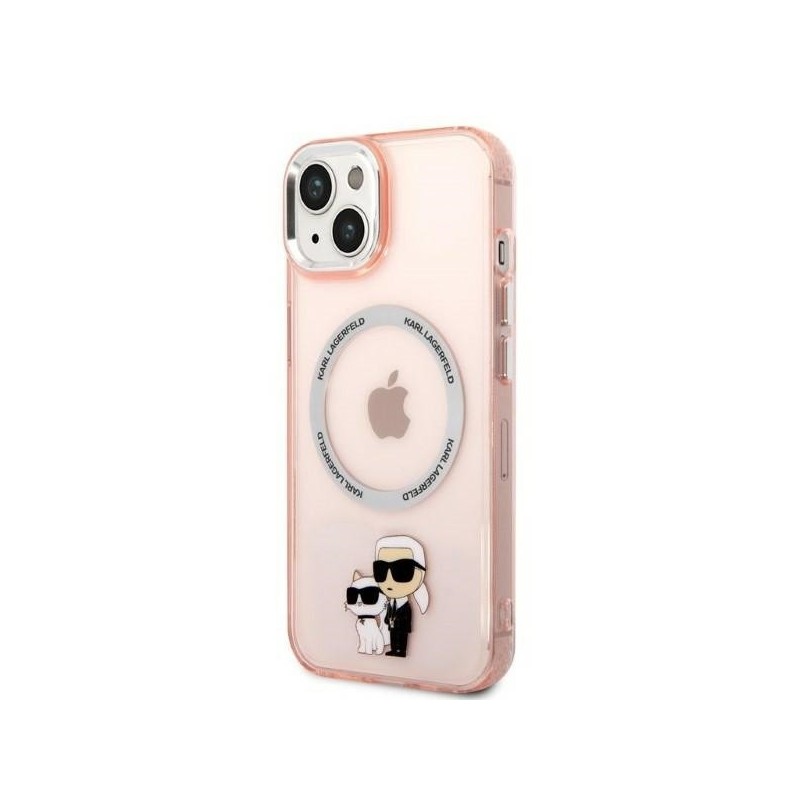 Karl Lagerfeld KLHMP14MHNKCIP iPhone 14 Plus 6.7" hardcase pink/pink Iconic Karl&Choupette Magsafe | mobilo.lv