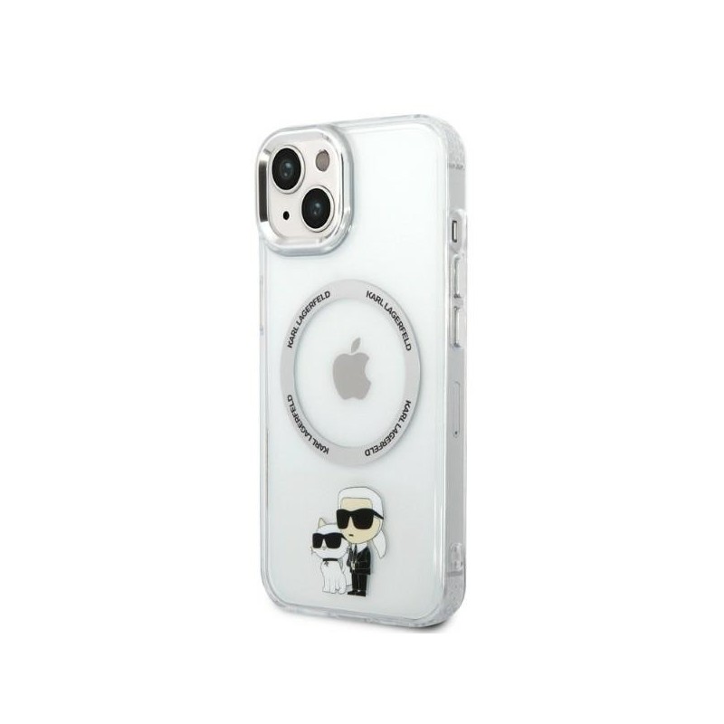 Karl Lagerfeld KLHMP14MHNKCIT iPhone 14 Plus 6.7" hardcase transparent Iconic Karl&Choupette Magsafe | mobilo.lv