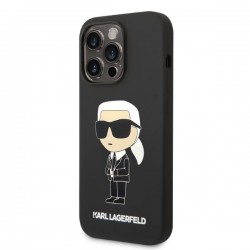 Karl Lagerfeld KLHMP14XSNIKBCK iPhone 14 Pro Max 6.7" hardcase black/black Silicone Ikonik Magsafe | mobilo.lv