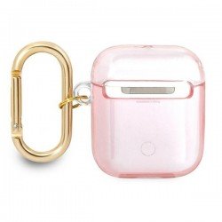 Guess GUA2HHTSP AirPods cover pink/pink Strap Collection