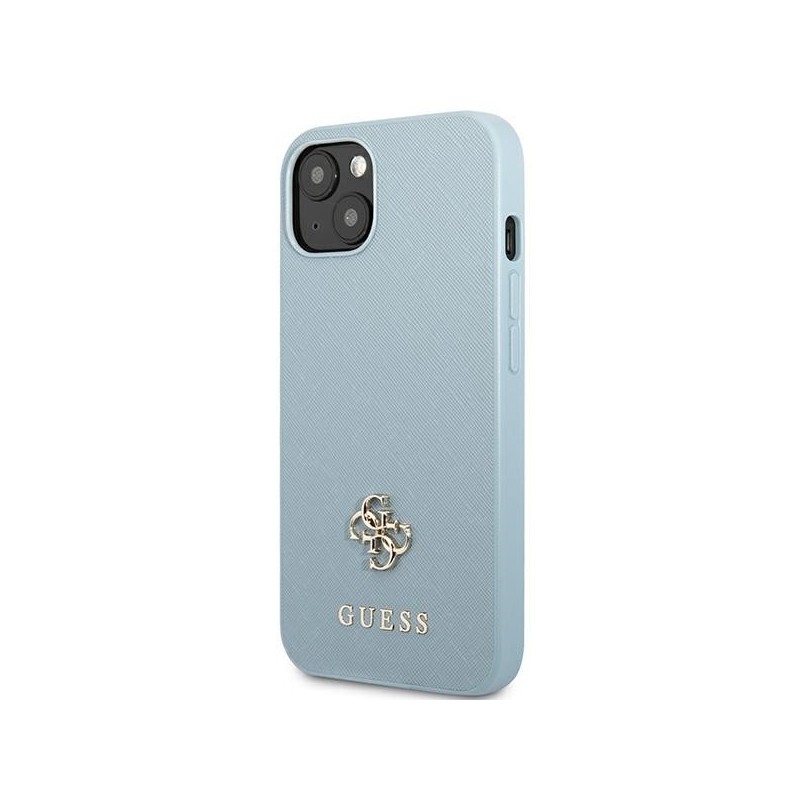 Guess GUHCP13MPS4MB iPhone 13 6.1" blue/blue hardcase Saffiano 4G Small Metal Logo | mobilo.lv