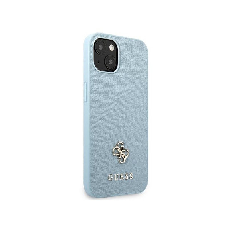 Guess GUHCP13MPS4MB iPhone 13 6.1" blue/blue hardcase Saffiano 4G Small Metal Logo | mobilo.lv