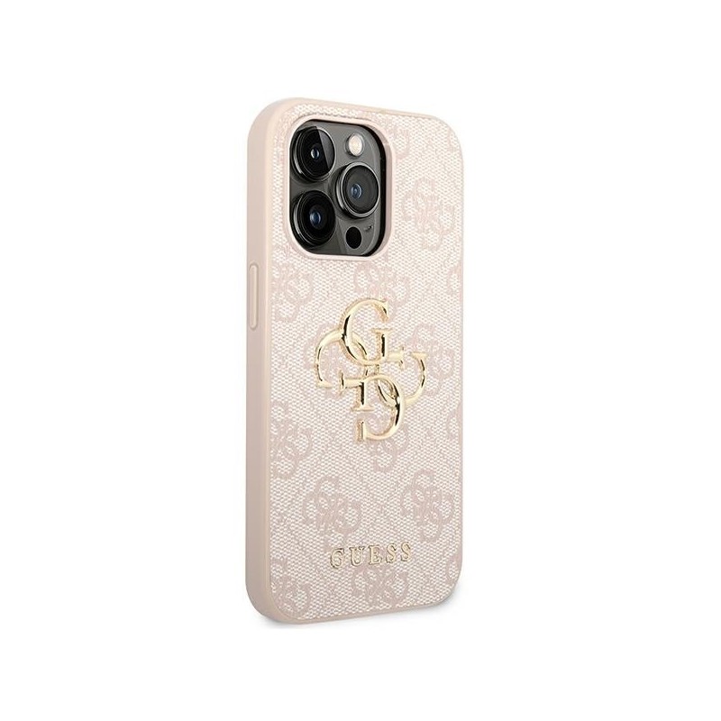 Guess GUHCP14L4GMGPI iPhone 14 Pro 6.1" pink/pink hardcase 4G Big Metal Logo | mobilo.lv