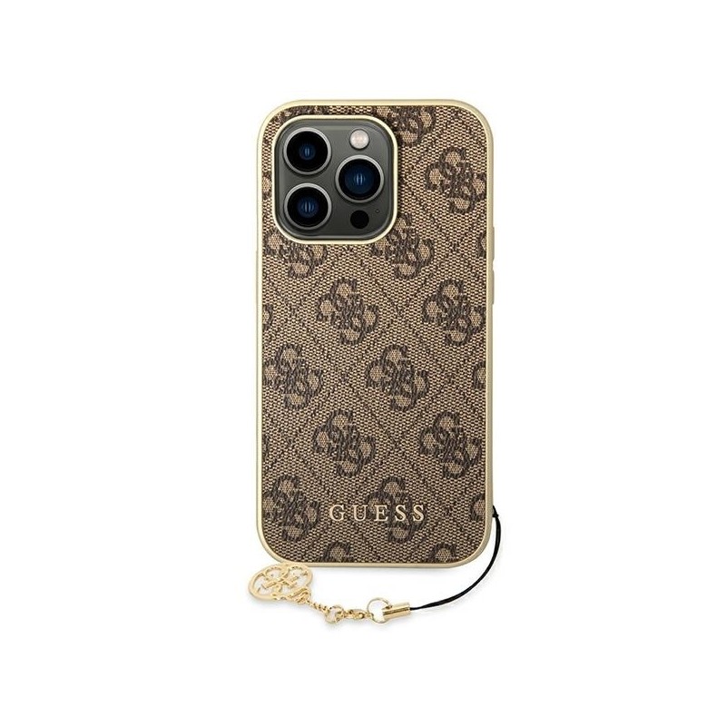 Guess GUHCP14LGF4GBR iPhone 14 Pro 6.1 "brown / brown hardcase 4G Charms Collection|mobilo.lv