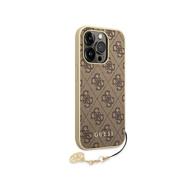 Guess GUHCP14LGF4GBR iPhone 14 Pro 6.1 "brown / brown hardcase 4G Charms Collection|mobilo.lv