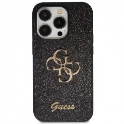 Guess GUHCP14LHG4SGK case for iPhone 14 Pro - black Glitter Script Big 4G | mobilo.lv