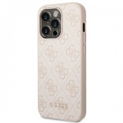Guess GUHCP14XG4GFPI iPhone 14 Pro Max 6,7" różowy/pink hard case 4G Metal Gold Logo|mobilo.lv