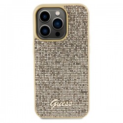 Guess Disco Metal Script case for iPhone 14 Pro Max - gold|mobilo.lv