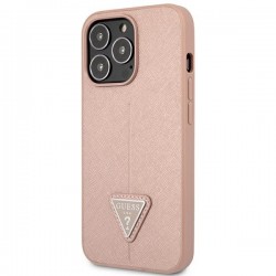 Guess GUHCP14XPSATLP iPhone 14 Pro Max 6,7 "pink / pink hardcase SaffianoTriangle Logo|mobilo.lv