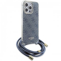 Guess Crossbody Cord 4G Print case for iPhone 15 Pro - blue|mobilo.lv