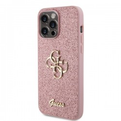 Guess GUHCP15LHG4SGP iPhone 15 Pro 6.1" pink/pink hardcase Glitter Script Big 4G|mobilo.lv