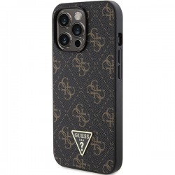 Guess 4G Triangle Metal Logo case for iPhone 15 Pro - black|mobilo.lv