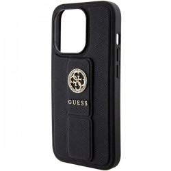 Guess Grip Stand 4G Triangle Strass case for iPhone 15 Pro - black|mobilo.lv