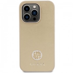 Guess GUHCP15LPS4DGPD iPhone 15 Pro 6.1" gold/gold hardcase Strass Metal Logo|mobilo.lv