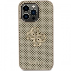 Guess Perforated 4G Glitter case for iPhone 15 Pro - gold|mobilo.lv