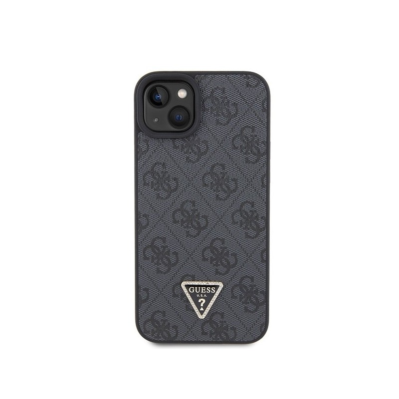 Guess GUHCP15MP4TDSCPK iPhone 15 Plus 6.7" black/black hardcase Crossbody 4G Metal Logo|mobilo.lv