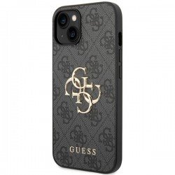 Guess 4G Big Metal Logo case for iPhone 15 - gray