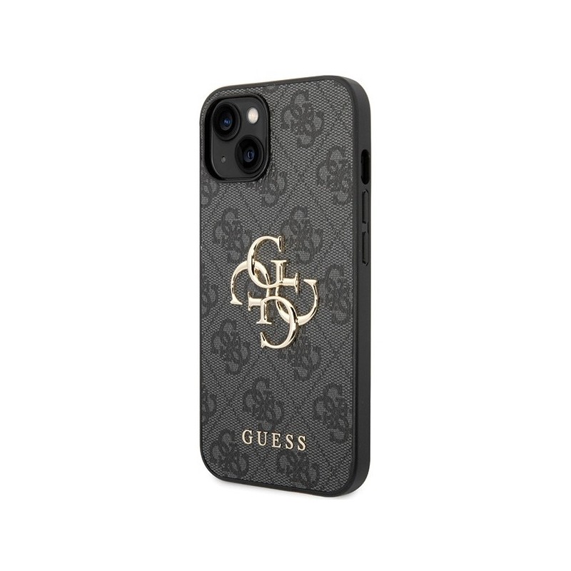 Guess 4G Big Metal Logo case for iPhone 15 - gray|mobilo.lv