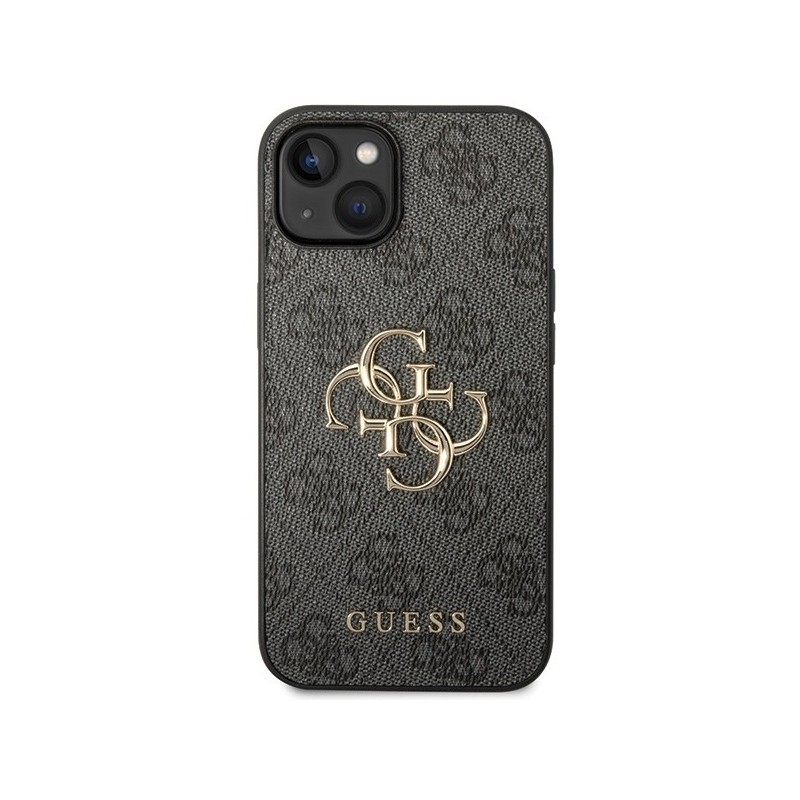 Guess 4G Big Metal Logo case for iPhone 15 - gray|mobilo.lv