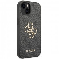 Guess 4G Big Metal Logo case for iPhone 15 - gray|mobilo.lv