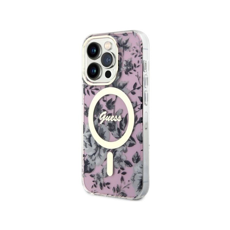 Guess GUHMP14LHCFWSP iPhone 14 Pro 6.1" pink/pink hardcase