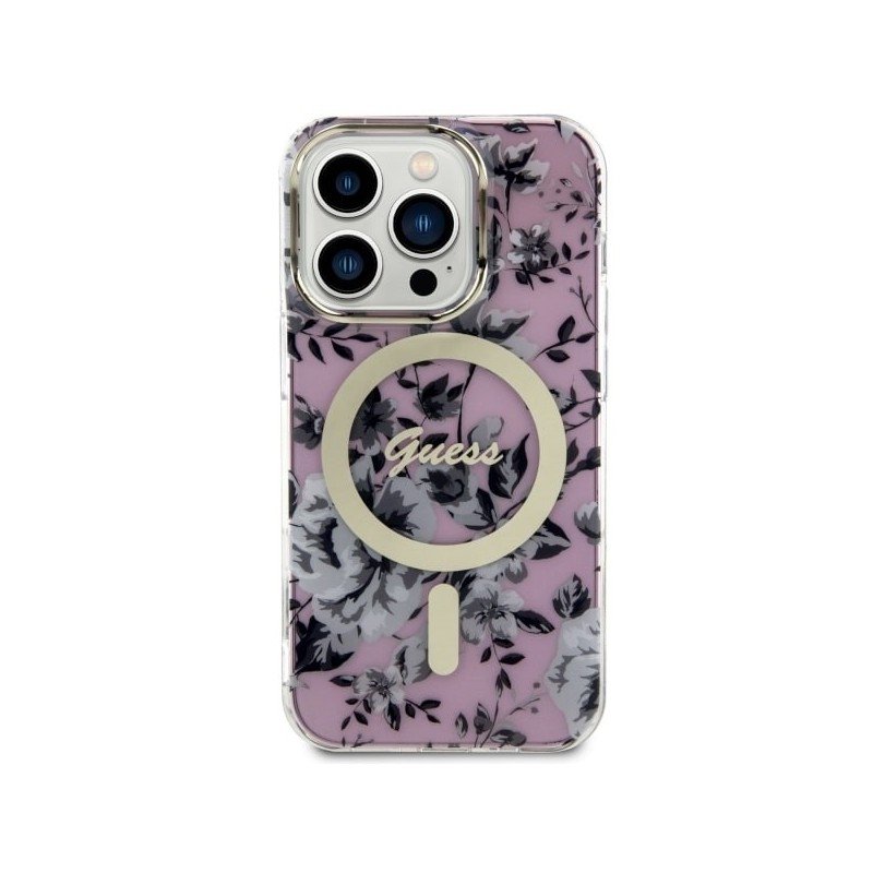 Guess GUHMP14LHCFWSP iPhone 14 Pro 6.1" pink/pink hardcase