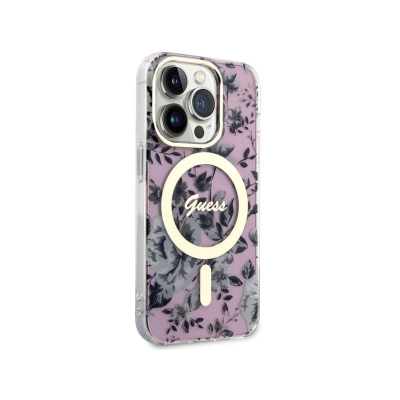 Guess GUHMP14LHCFWSP iPhone 14 Pro 6.1" pink/pink hardcase