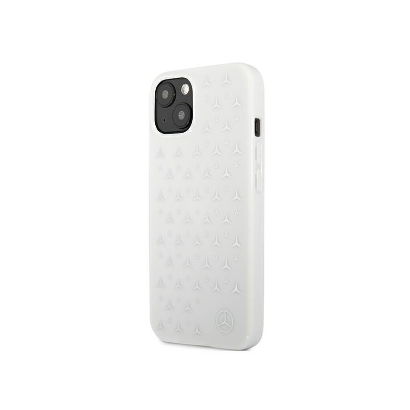 Mercedes MEHCP13MESPWH iPhone 13 6,1" biały/white hardcase Silver Stars Pattern|mobilo.lv
