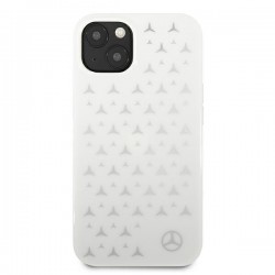 Mercedes MEHCP13MESPWH iPhone 13 6,1" biały/white hardcase Silver Stars Pattern|mobilo.lv