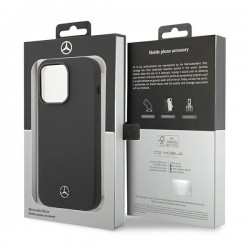 Mercedes MEHMP14XSILBK iPhone 14 Pro Max 6.7" black/black hardcase Silicone Line Magsafe|mobilo.lv