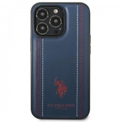 US Polo USHCP14LPFAV iPhone 14 Pro 6.1" navy/navy blue Leather Stitch|mobilo.lv